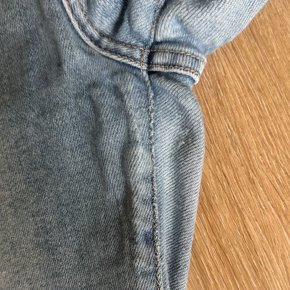 Just Black Light Blue Distressed Straight Leg Jeans - Picture 6 of 8